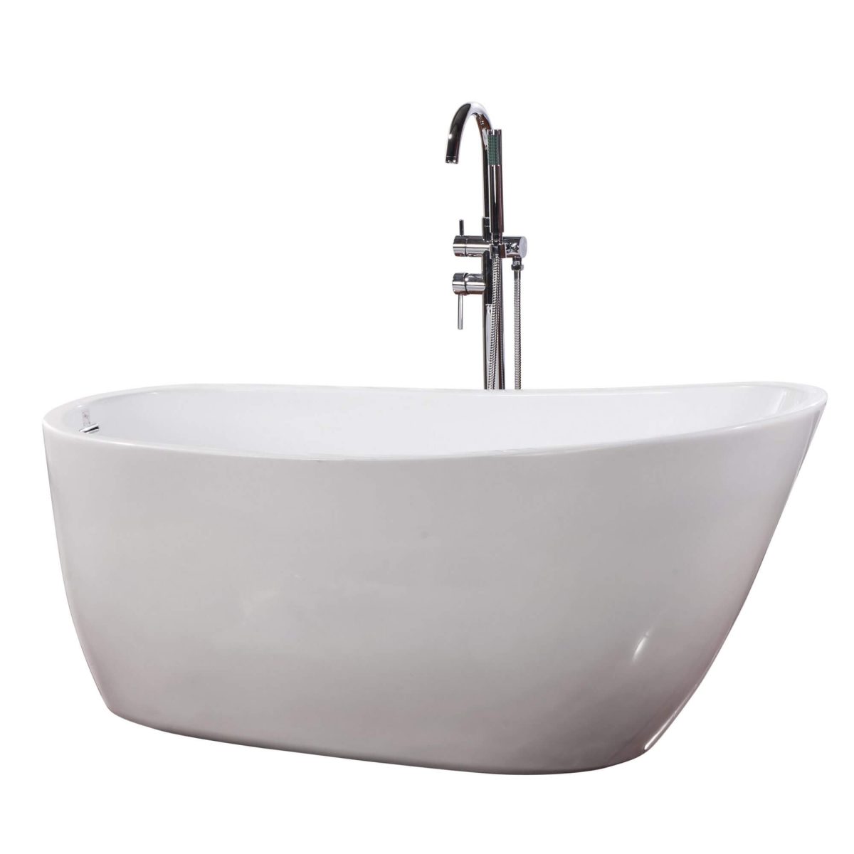 Zen 59"  Freestanding White Bathtub