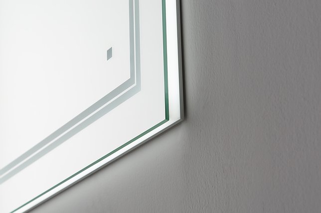 AQUADOM Soho 60 inches x 30 inches Led Lighted Silver Mirror for Bathroom