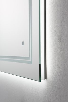 AQUADOM Soho 60 inches x 30 inches Led Lighted Silver Mirror for Bathroom