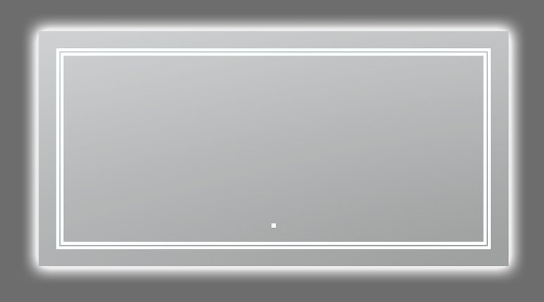 AQUADOM Soho 60 inches x 30 inches Led Lighted Silver Mirror for Bathroom