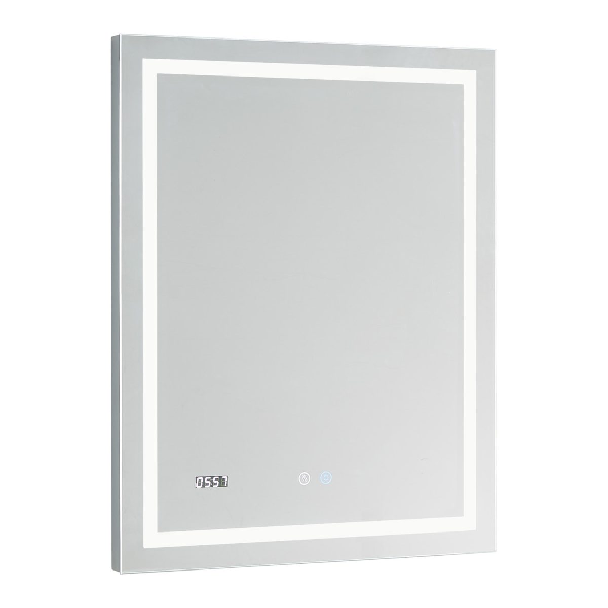 AQUADOM Daytona 24 inches x 36 inches Wall Mounted LED Lighted Silver Mirror for Bathroom
