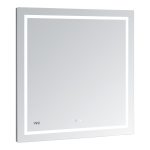 AQUADOM Daytona 30 inches x 36 inches Wall Mounted LED Lighted Silver Mirror for Bathroom