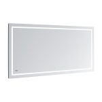 AQUADOM Daytona 72 inches x 36 inches Wall Mounted LED Lighted Silver Mirror for Bathroom