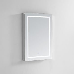 AQUADOM Royale Plus 24 inches x 36 inches Left Sided LED Lighted Mirror Glass Medicine Cabinet for Bathroom
