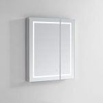 AQUADOM Royale Plus 30 inches x 30 inches LED Lighted Mirror Glass Medicine Cabinet for Bathroom