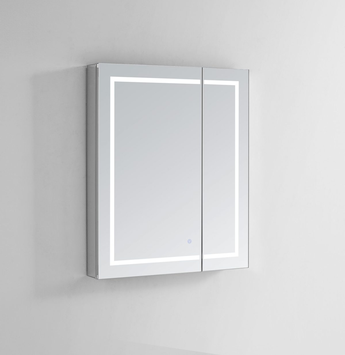 AQUADOM Royale Plus 30 inches x 30 inches LED Lighted Mirror Glass Medicine Cabinet for Bathroom