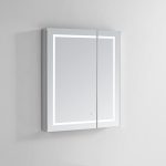 AQUADOM Royale Plus 36 inches x 36 inches LED Lighted Mirror Glass Medicine Cabinet for Bathroom