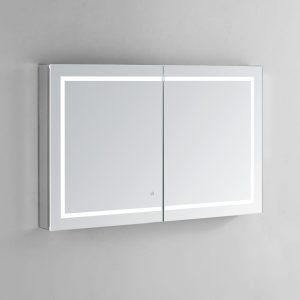 AQUADOM Royale Plus 48 inches x 30 inches LED Lighted Mirror Glass Medicine Cabinet for Bathroom