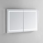 AQUADOM Royale Plus 48 inches x 36 inches LED Lighted Mirror Glass Medicine Cabinet for Bathroom