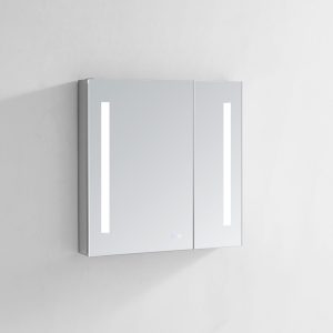AQUADOM Signature Royale 30 inches x 30 inches LED Lighted Mirror Glass Medicine Cabinet for Bathroom