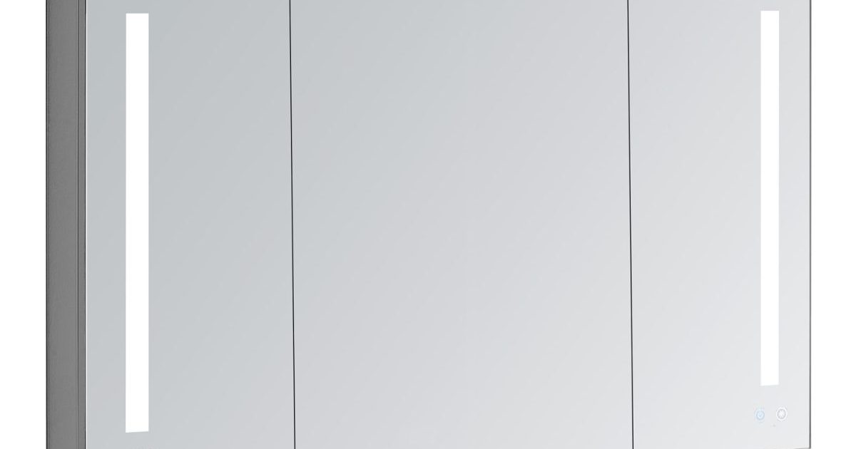 Signature Royale 40 Inch x 30 Inch LED Lighted Mirror Medicine Cabinet