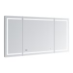 AQUADOM Signature Royale 60 inches x 30 inches LED Lighted Mirror Glass Medicine Cabinet for Bathroom