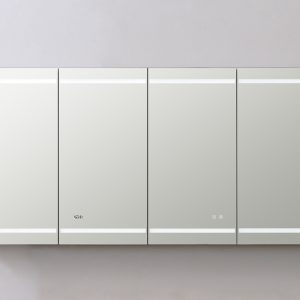 AQUADOM Signature Royale 72 inches x 36 inches LED Lighted Mirror Glass Medicine Cabinet for Bathroom