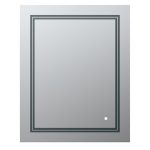 AQUADOM Soho 24 inches x 30 inches Led Lighted Silver Mirror for Bathroom