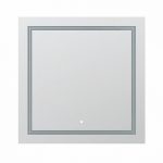 AQUADOM Soho 30 inches x 30 inches Led Lighted Silver Mirror for Bathroom