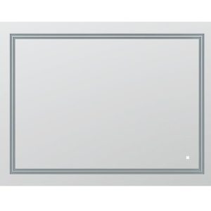 AQUADOM Soho 48 inches x 36 inches Led Lighted Silver Mirror for Bathroom