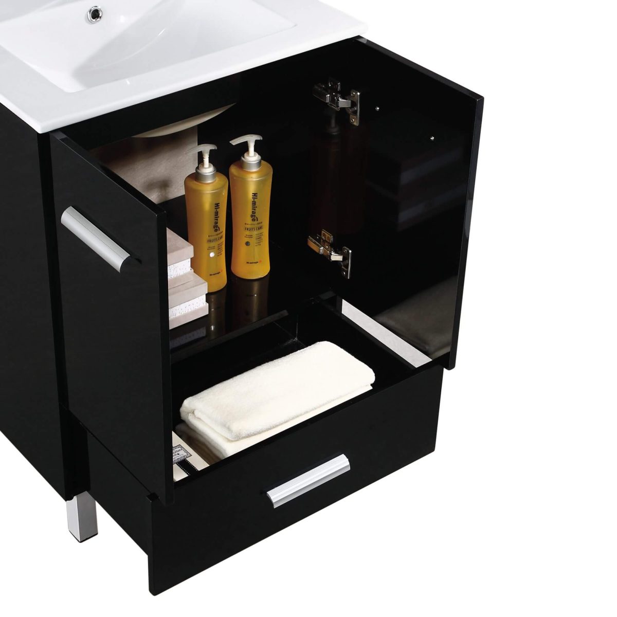 Atwood 24" Modern Bathroom Vanity, Black