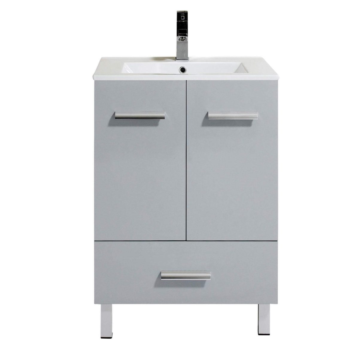 Atwood 24" Modern Bathroom Vanity, Gray