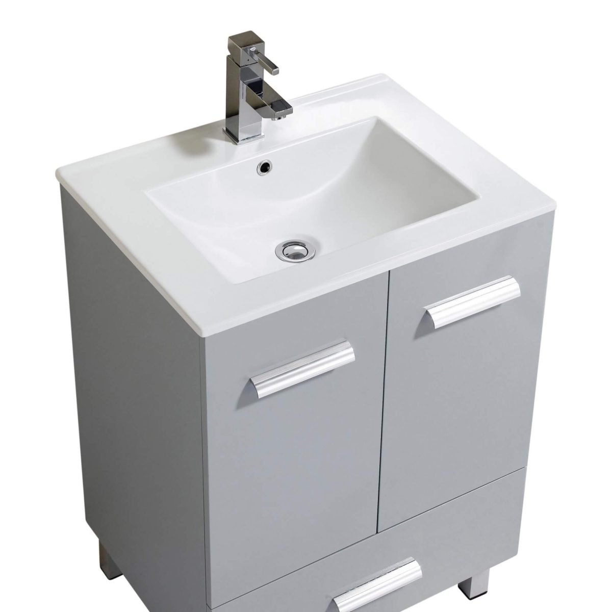 Atwood 24" Modern Bathroom Vanity, Gray