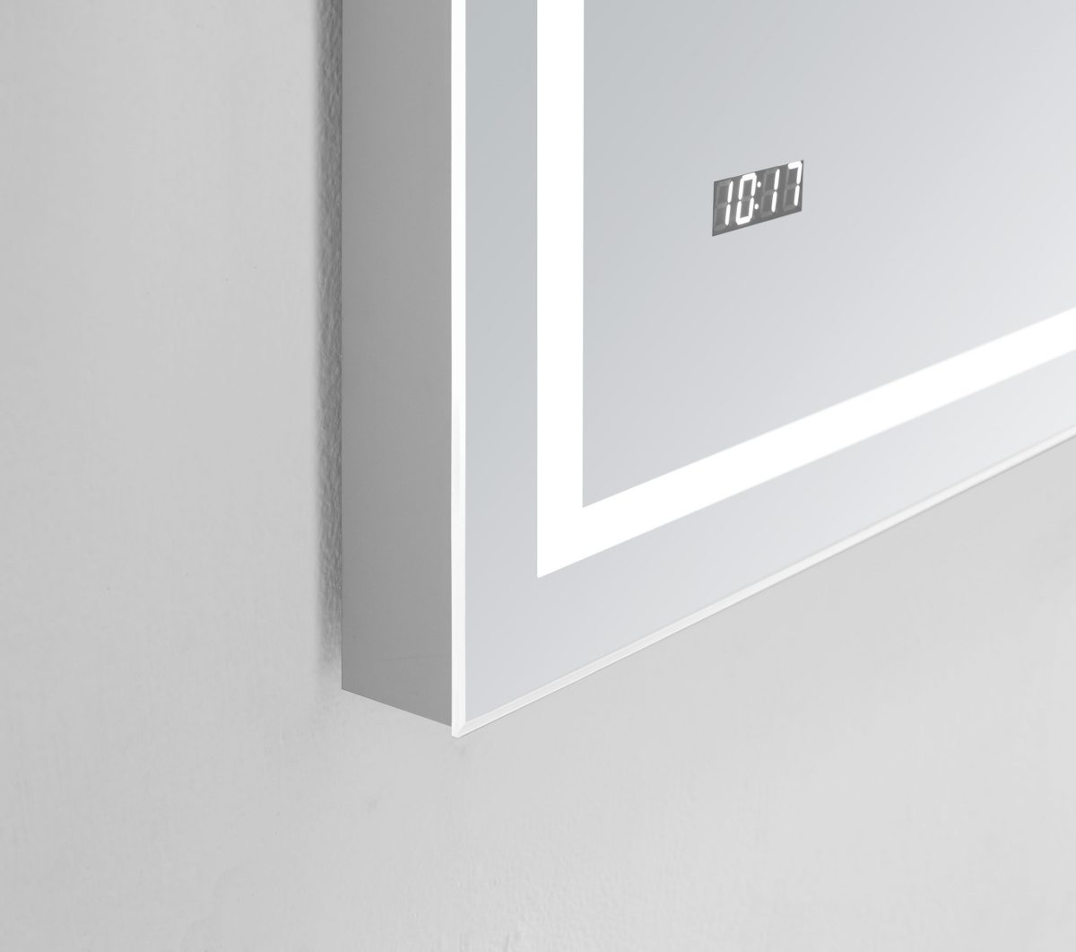 AQUADOM Daytona 24 inches x 30 inches Wall Mounted LED Lighted Silver Mirror for Bathroom