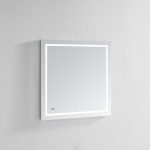 AQUADOM Daytona 30 inches x 36 inches Wall Mounted LED Lighted Silver Mirror for Bathroom