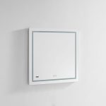 AQUADOM Daytona 36 inches x 30 inches Wall Mounted LED Lighted Silver Mirror for Bathroom