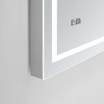 AQUADOM Daytona 36 inches x 30 inches Wall Mounted LED Lighted Silver Mirror for Bathroom