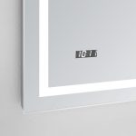 AQUADOM Daytona 36 inches x 36 inches Wall Mounted LED Lighted Silver Mirror for Bathroom