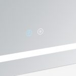 AQUADOM Daytona 72 inches x 36 inches Wall Mounted LED Lighted Silver Mirror for Bathroom
