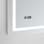 AQUADOM Daytona 84 inches x 36 inches Wall Mounted LED Lighted Silver Mirror for Bathroom