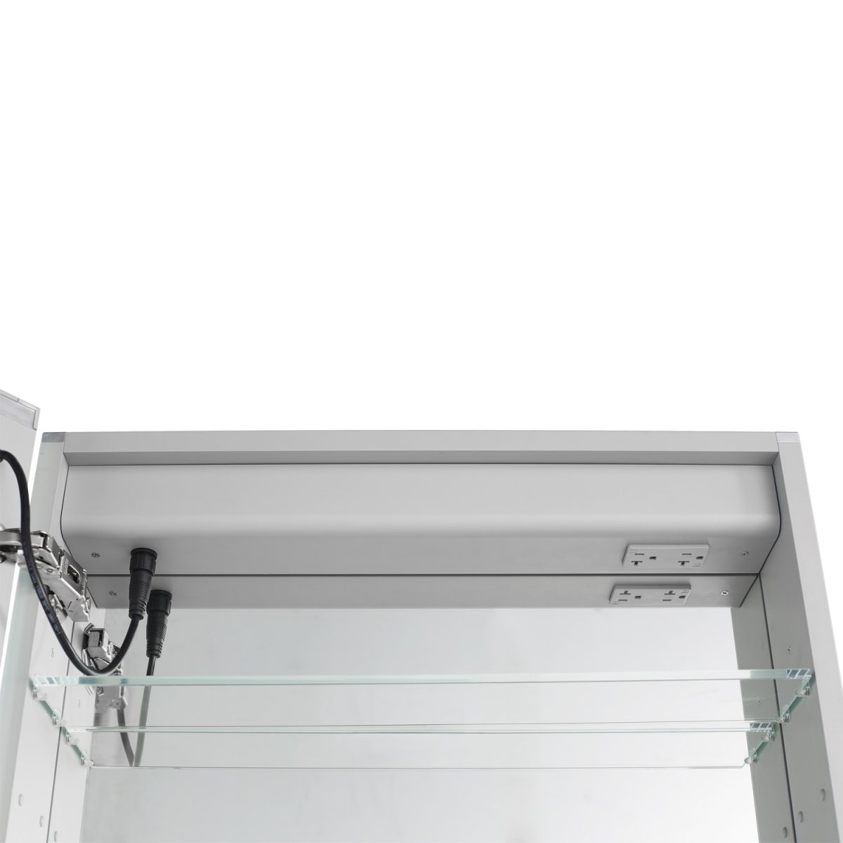 AQUADOM Pacifica 20 inches x 26 inches LED Mirror Glass Medicine Cabinet for Bathroom