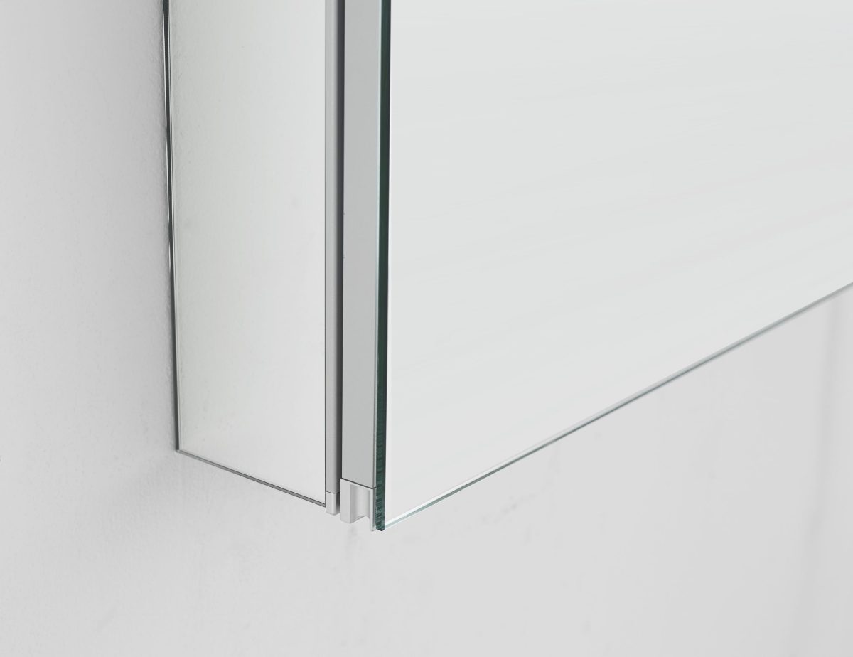 AQUADOM Royale 24 inches x 30 inches Medicine Mirror Glass Cabinet for Bathroom
