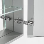 AQUADOM Royale 24 inches x 30 inches Medicine Mirror Glass Cabinet for Bathroom