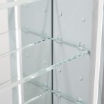 AQUADOM Royale 24 inches x 30 inches Medicine Mirror Glass Cabinet for Bathroom