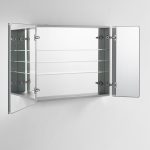 AQUADOM Royale 36 inches x 30 inches Medicine Mirror Glass Cabinet for Bathroom