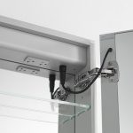AQUADOM Royale Plus 24 inches x 30 inches Left Sided LED Lighted Mirror Glass Medicine Cabinet for Bathroom