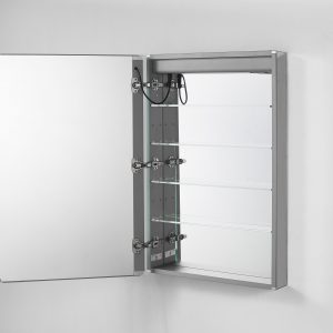 AQUADOM Royale Plus 24 inches x 30 inches Left Sided LED Lighted Mirror Glass Medicine Cabinet for Bathroom