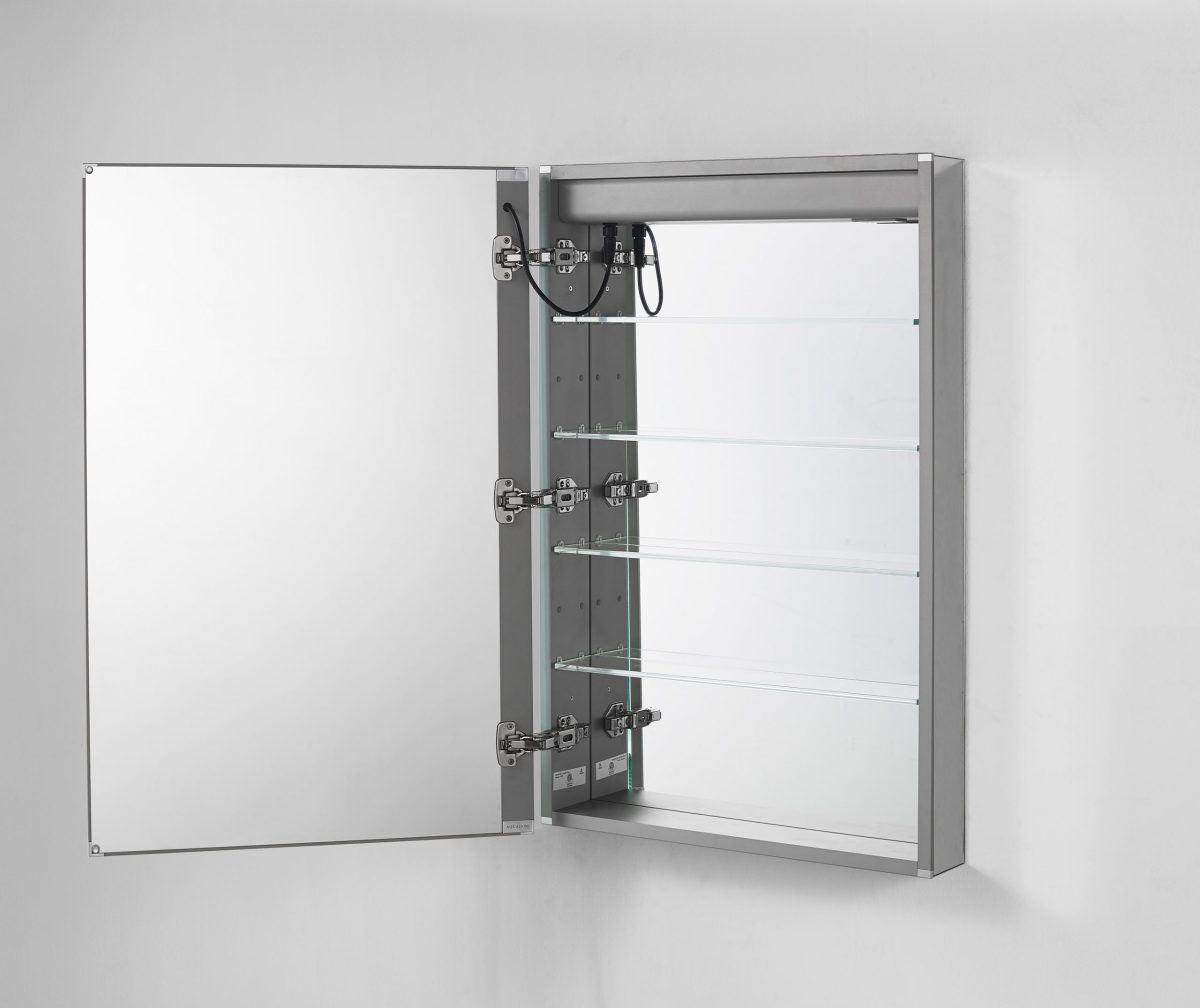 AQUADOM Royale Plus 24 inches x 30 inches Right Sided LED Lighted Mirror Glass Medicine Cabinet for Bathroom
