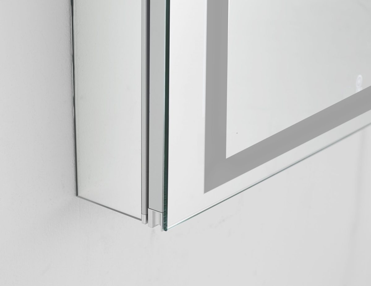 AQUADOM Royale Plus 24 inches x 30 inches Left Sided LED Lighted Mirror Glass Medicine Cabinet for Bathroom