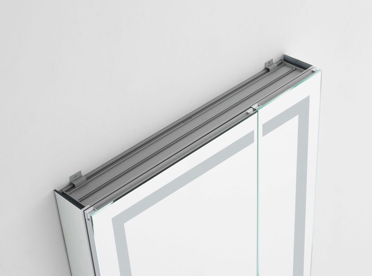 AQUADOM Royale Plus 24 inches x 30 inches Right Sided LED Lighted Mirror Glass Medicine Cabinet for Bathroom