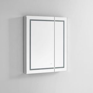 AQUADOM Royale Plus 36 inches x 36 inches LED Lighted Mirror Glass Medicine Cabinet for Bathroom