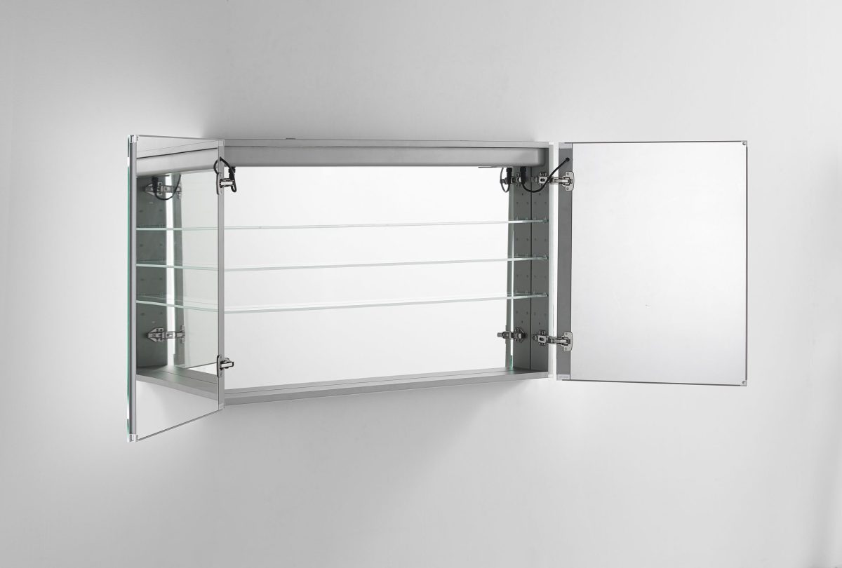 AQUADOM Royale Plus 48 inches x 30 inches LED Lighted Mirror Glass Medicine Cabinet for Bathroom