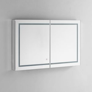 AQUADOM Royale Plus 48 inches x 36 inches LED Lighted Mirror Glass Medicine Cabinet for Bathroom