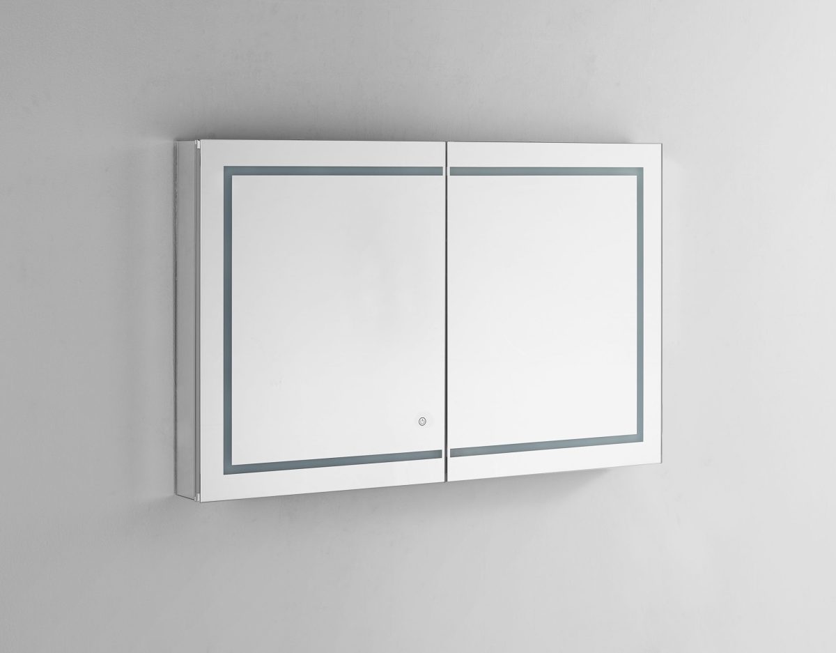 AQUADOM Royale Plus 48 inches x 36 inches LED Lighted Mirror Glass Medicine Cabinet for Bathroom