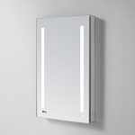 AQUADOM Signature Royale 24 inches x 30 inches Right Sided LED Lighted Mirror Glass Medicine Cabinet for Bathroom