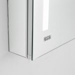 AQUADOM Signature Royale 24 inches x 30 inches Left Sided LED Lighted Mirror Glass Medicine Cabinet for Bathroom