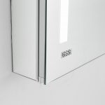 AQUADOM Signature Royale 24 inches x 30 inches Right Sided LED Lighted Mirror Glass Medicine Cabinet for Bathroom