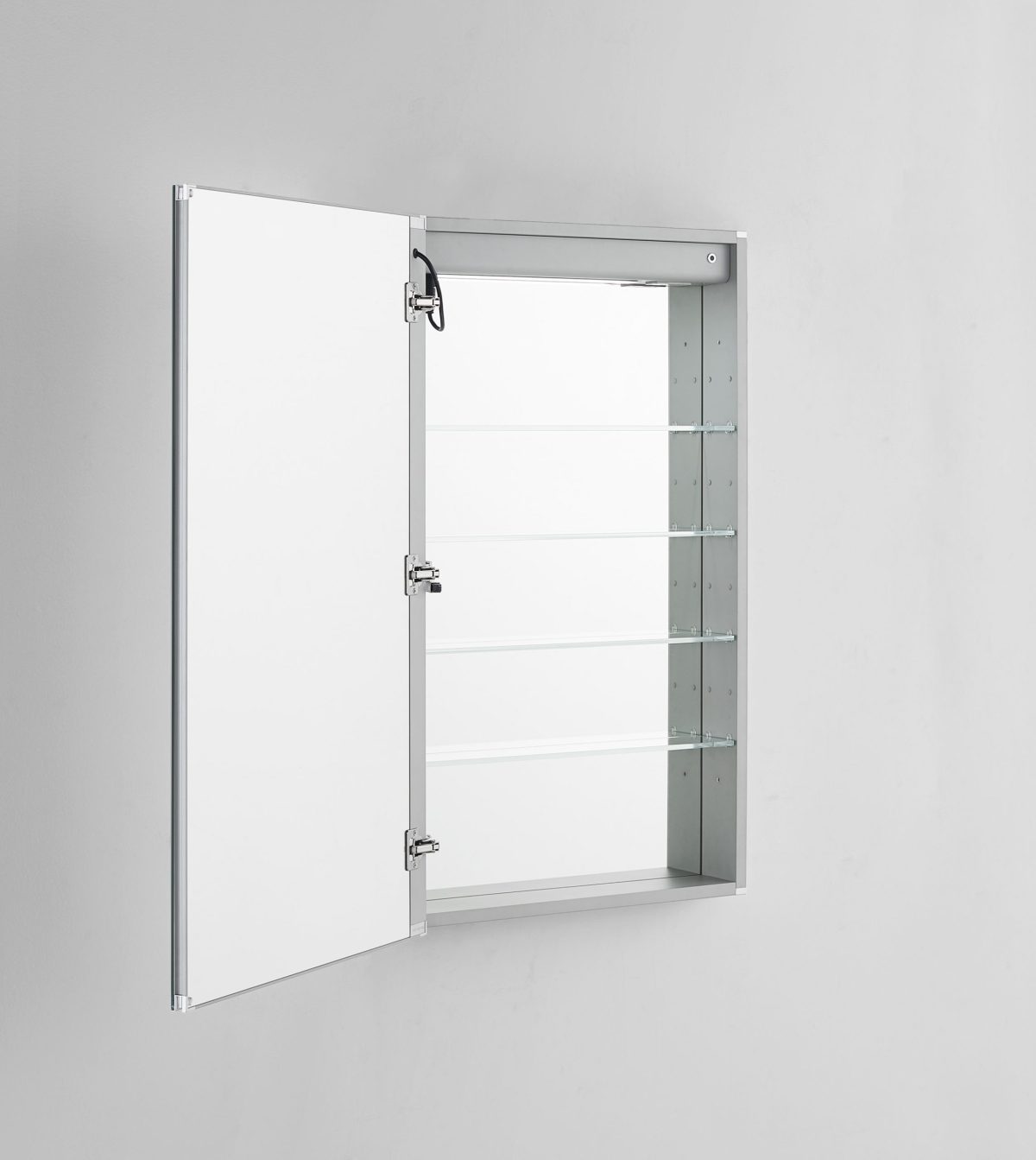 AQUADOM Signature Royale 24 inches x 40 inches Right Sided LED Lighted Mirror Glass Medicine Cabinet for Bathroom