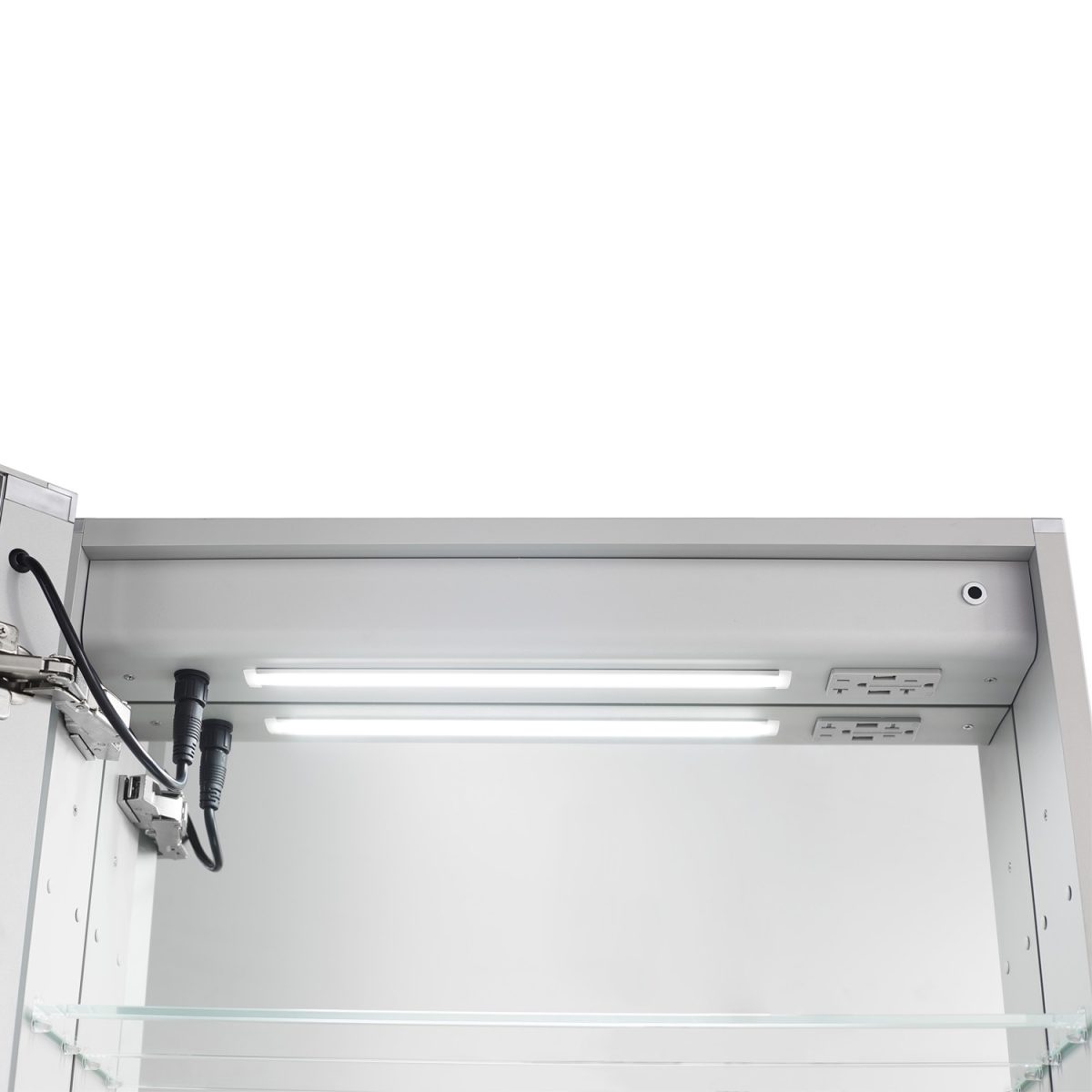 AQUADOM Signature Royale 24 inches x 40 inches Left Sided LED Lighted Mirror Glass Medicine Cabinet for Bathroom