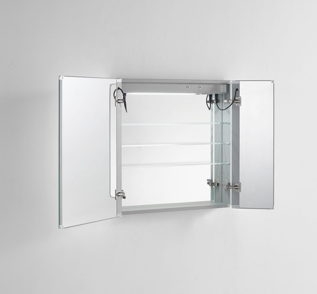 AQUADOM Signature Royale 30 inches x 30 inches LED Lighted Mirror Glass Medicine Cabinet for Bathroom